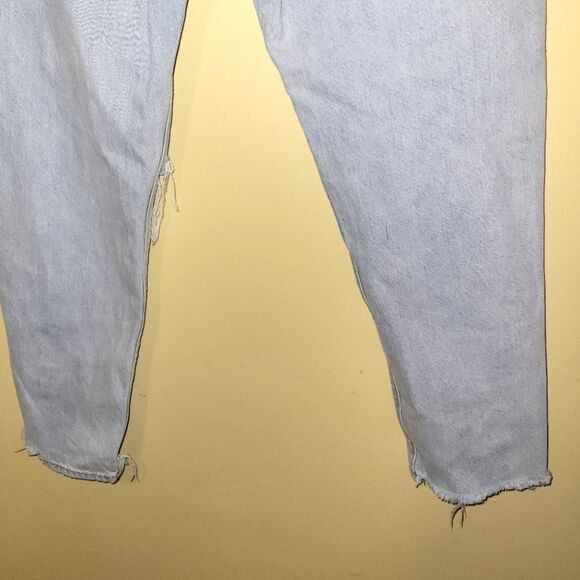 American Eagle Light Wash Distressed Mom Jean 6 - Picture 5 of 13